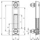 Liquid level indicator HCX.254-LT-M12 - with float, technopolymer