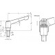Adjustable lever GN 300.2-92-M10-63-OS - with threaded pin orange