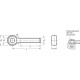 Eye bolt GN 1524-M8-100-NI - Eye bolt, stainless steel