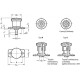 Mini stainless steel indexing pin GN 822.9-8-10-B - with plastic knob
