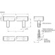 Stainless steel pipe handle GN 666.7-30-M8-300-K - front mounting