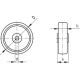 125mm rubber wheel, load capacity 120 kg RE.G1-125-RBL
