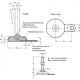 Stainless steel self-aligning foot GN 33-50-M10-50-B1-S -
