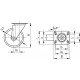 Swivel wheel fi 125mm plastic with mounting plate, load capacity 220 kg RE.F8-125-SBL-SST