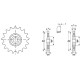 Chain wheel with bearing 06B-1 (7/32") Z21