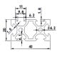 Aluminum profile V-SLOT 20x40 - 600mm