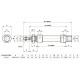 Pneumatic actuator ISO-M 32X100 stroke 100mm 1/8" double-acting