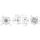 Planetary gear - SPLF90-016MA - Servo 80x80 1:16 motor shaft 19mm