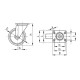 Swivel wheel fi 80mm rubber with mounting plate, load capacity 70 kg RE.G1-080-SBL-N-SST