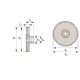 Worm gear, ratio 1:30, M0.75, Z30