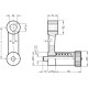 Crank with positioning mechanism GN 558-90-B18 - Cast iron