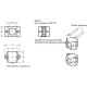 Profile support GN 241-B20-50-2-BL - aluminum/multi-piece design