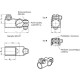 Stainless steel T-connector GN 192.5-B30-B30-37-B