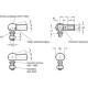 Angular ball joint DIN 71802-10-M6-CN - stainless steel