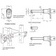 Stainless steel mounting pin GN 314-16-40-L-SU-NI - with l handle, lockable