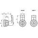 Lock with key CQT/A-FM-35-25-CR - for quick installation, technopolymer chrome