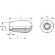 Handle I.622/30-M8-C5 - blue technopolymer