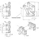 Articulated hinge GN 7233-NI-40-L-MT - left mounting bracket