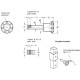 Stainless steel mounting pin GN 124.2-6-50 - with axial ball lock