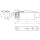 EBP.150-8 holder without cap - through holes, front mounting black