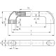 ETH.35-400-EP-C17 pipe holder - aluminum pipe profile, epoxy resin coated green
