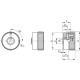 MBR.40 B-6+C-C2 control knob - smooth orange collar