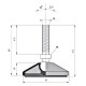 Swivel foot D100 M20 L148