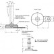 Stainless steel self-aligning foot GN 33-100-M20-75-B1-UK -
