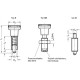 Indexing pin GN 613-8-AK - steel, plastic knob