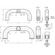Stainless steel handle GN 426.5-28-350-A -