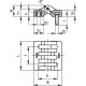 Hinge CFA.97 B-M10-p-M10x20 - inserts with threaded hole and threaded pins