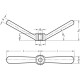 Clamping lever with two arms GN 206.1-32-M16-NI - stainless steel
