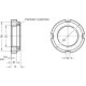 Slotted nut GN 1804.1-M28x1.5 - self-locking, polyamide insert