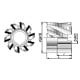 End mill DIN 1880 40-N HSS