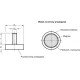 Permanent magnet GN 50.3-ND-47-M8 - flat, housing with threaded pin