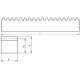 Toothed rack M1.5 17x17 L 1000 mm