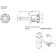 Stainless steel mounting pin GN 124.1-6-17 - with magnetic axial lock