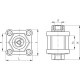 Sight glass Flow indicator HVF.114-3/4 NPT - brass hubs