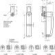 Lock with handle GN 115.7-DK-14-SR - closing with a universal key gray