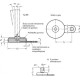 Stainless steel self-aligning foot GN 33-60-M10-44-B1-X -