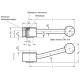 Adjustable lever GN 125-36-M10-D