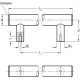 Stainless steel pipe holder GN 666.5-30-M6-300-E - rear mounting