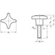 Star knob GN 6335.4-SG-50-M10-55 - Cast iron/steel threaded pin