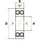 Self-aligning ball bearing 1205 K KINEX 25x52x15