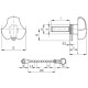 Solid knob VTT.50-p-M10x25-LP - threaded pin made of galvanized steel