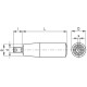 Revolving handle I.601/65+x-M8-SST - technopolymer