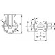Fixed wheel fi 150mm polyurethane with mounting plate, load capacity 300 kg RE.F5-150-PSL-N-ESD