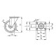 Swivel wheel fi 80mm rubber with mounting plate, load capacity 70 kg RE.G1-080-SBL-N
