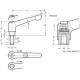 Stainless steel adjustable handle GN 300.6-30-B5-IS - with internal thread