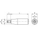 Revolving handle I.301/90+x-M10-SST - duroplast and technopolymer